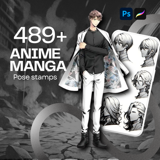 490 Anime Manga Pose Stamps